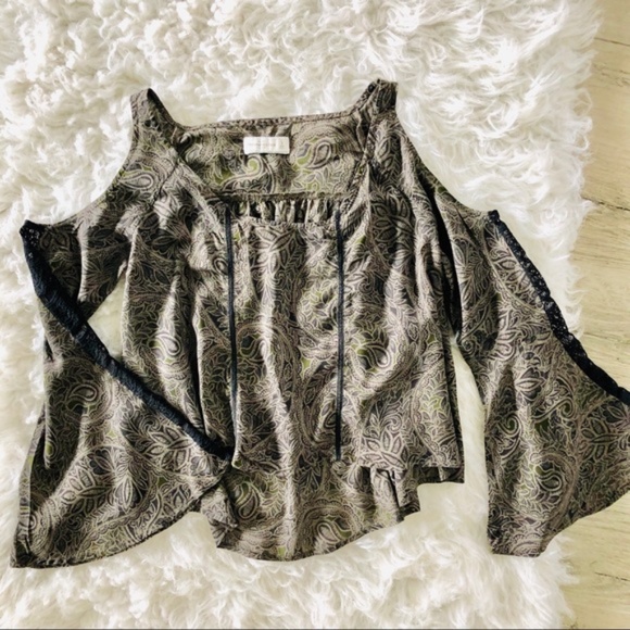 Abercrombie & Fitch Flared Witchy Top w Lace - Picture 2 of 5